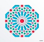 پوستر دیواری شمسه هندسی اسلامی