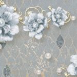 پوستر دیواری سه بعدی نقره ای