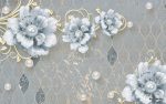 پوستر دیواری سه بعدی نقره ای