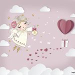 پوستر دیواری سه بعدی دخترانه فانتزی اتاق کودک