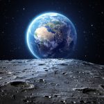 پوستر دیواری فضایی زمین از ماه