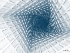 پوستر دیواری سه بعدی تونل هندسی