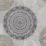 پوستر دیواری ماندالا پتینه خاکستری
