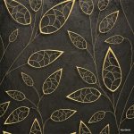 پوستر دیواری برگ طلایی لوکس