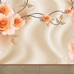 پوستر دیواری گل رز سه بعدی