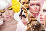 پوستر دیواری کلاژ آرایش و زیبایی مدرن