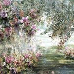 پوستر دیواری آبرنگ باغ رؤیایی