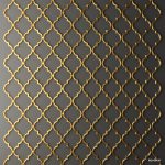 پوستر دیواری سه بعدی طرح شبکه طلایی