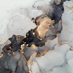 پوستر دیواری سه بعدی سنگ آبستره طلایی