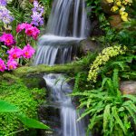 پوستر دیواری سه بعدی آبشار جنگلی