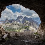 پوستر دیواری سه‌بعدی غار و کوهستان