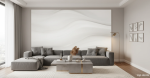 پوستر دیواری مینیمال موج سفید سه‌بعدی (White Minimal Wave 3D Wall Poster) - تصویر 2