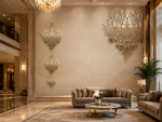 پوستر دیواری داماسک طلایی