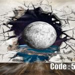 پوستر دیواری سه‌بعدی ماه