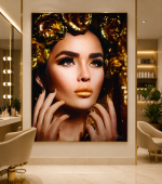 پوستر دیواری طرح چهره طلایی