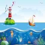 پوستر دیواری اقیانوس کودک