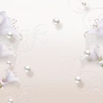 پوستر دیواری طرح گل شیپوری و مروارید