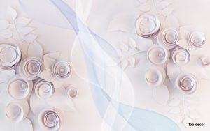 پوستر دیواری رز ۳ بعدی