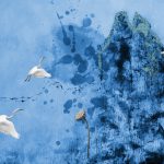 پوستر دیواری طرح پرواز لک‌لک‌ها