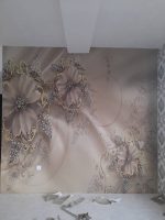 پوستر دیواری طرح زمینه محو شده گل مصنوعی برگ نگینی - تصویر 2