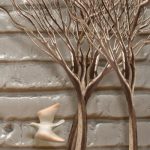 پوستر دیواری سه بعدی طرح درخت برنزی