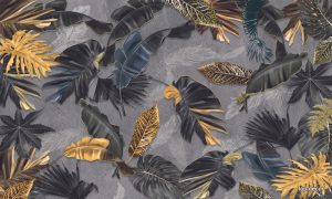 پوستر دیواری طرح برگ طلایی