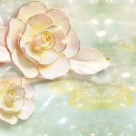 پوستر دیواری طرح گل سه بعدی