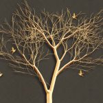 پوستر دیواری درخت طلایی
