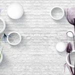 پوستر دیواری گل بنفش سه‌بعدی