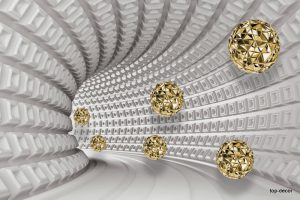 پوستر دیواری لوکس تونلی طلایی