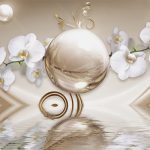 پوستر دیواری طرح ارکیده و قو