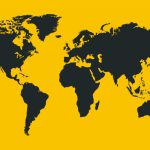 پوستر دیواری طرح نقشه جهان