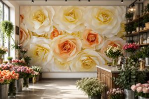 پوستر دیواری گل رز کاغذی