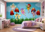 پوستر دیواری فانتزی طرح سرزمین پری‌ها و قارچ‌های جادویی - Image 2