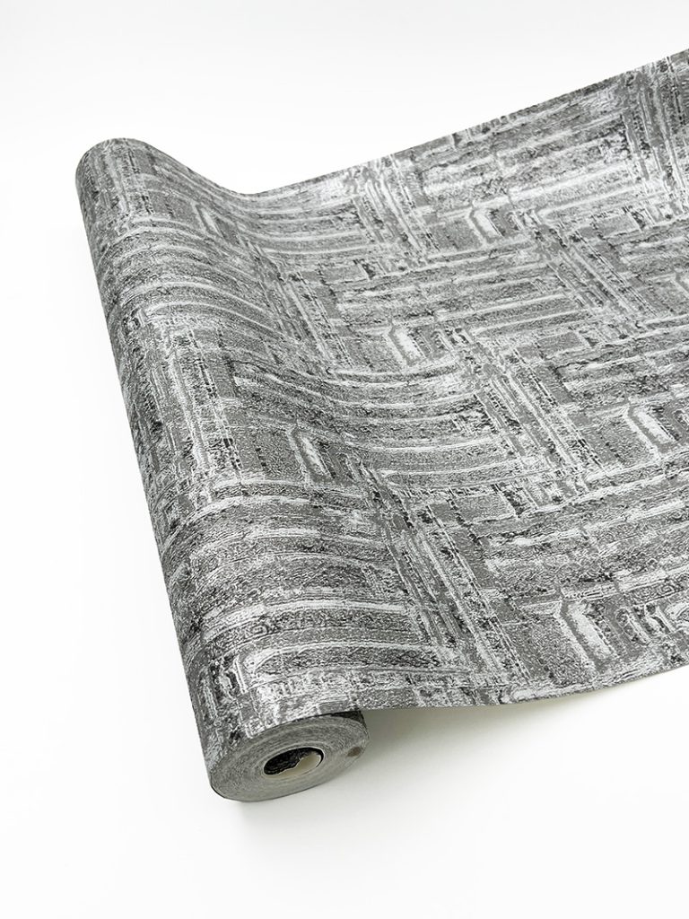 کاغذ دیواری ساده نقره ای قابل شستشو کد 3016