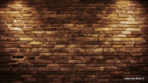 پوستر دیواری طرح دیوار قهوه ای طلایی