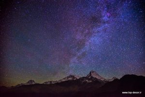 پوستر دیواری طرح کوه و کهکشان