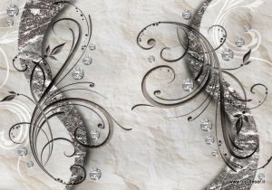 پوستر دیواری طرح موجی رنگ ذغالی