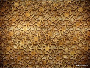 پوستر دیواری طرح هندسی طلایی قهوه ای