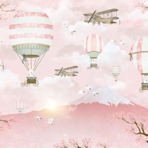 پوستر دیواری طرح کودک بالن ها