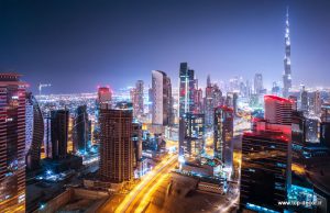 پوستر دیواری طرح ساختمان و بزرگراه