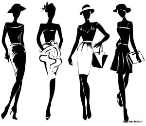 پوستر دیواری طرح مانکن های سیاه