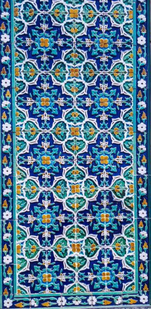 پوستر دیواری طرح کاشی سنتی مسجدی
