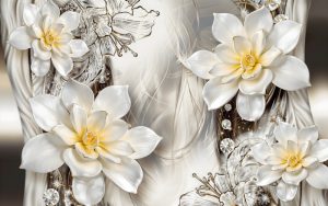 پوستر دیواری طرح گل کمبرتوم مصنوعی