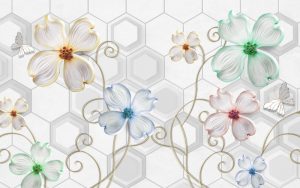 پوستر دیواری طرح گل اپی مدیوم رنگی