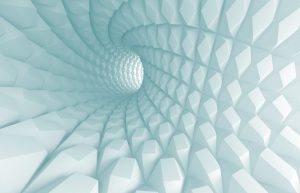 پوستر دیواری طرح تونلی رنگ سبز آبی