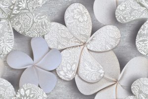 پوستر دیواری طرح گل ربانی گیپوری طرح دار