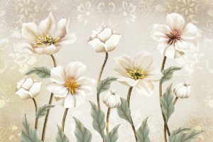 پوستر دیواری طرح نقاشی گل باد