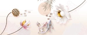 پوستر دیواری طرح گل آدونیس و ماهی