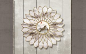 پوستر دیواری طرح پانل گرانج خاکستری و خطوط عمودی انتزاعی